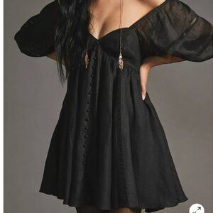 Joslinn Linen Off the Shoulder Mini Dress